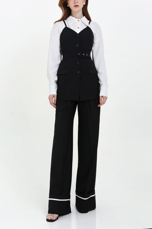 TURIN BUTTONED TAILORED TOP