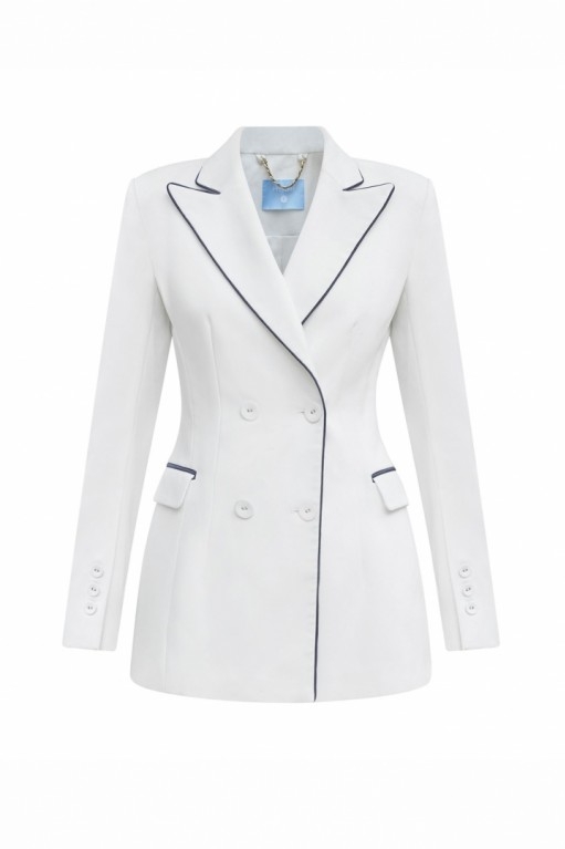PASSION DOUBLE-BREASTED SUIT JACKET WITH CONTRAST LINE