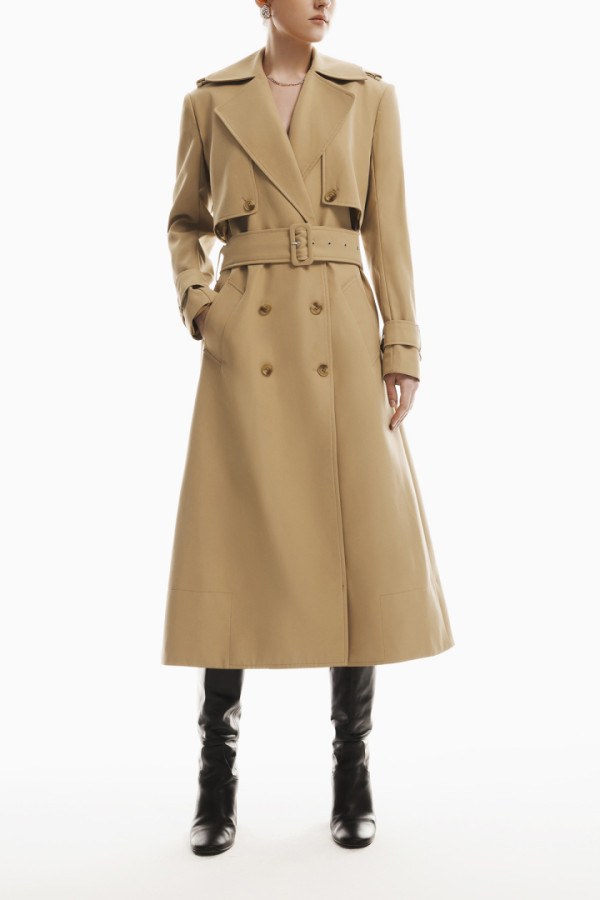 STELLA DOUBLE-BREASTED TRENCH COAT