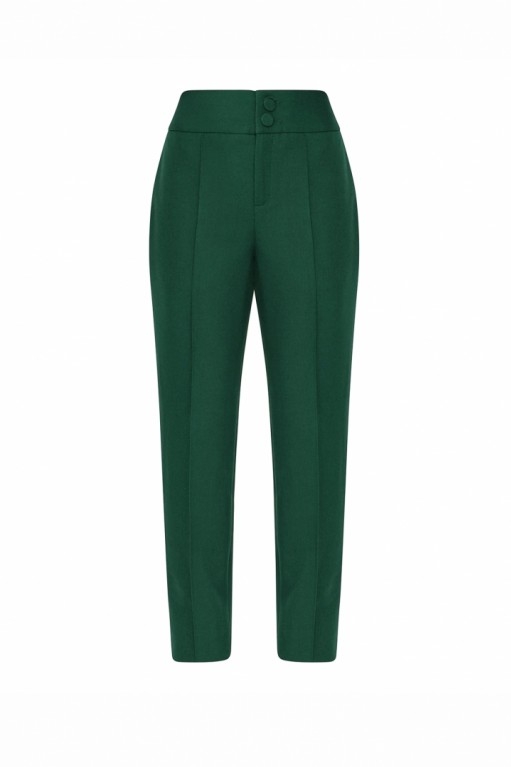FOREST GREEN STRAIGHT LEGED PANTS