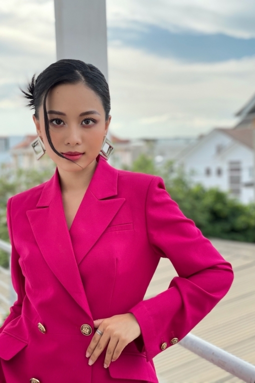 MC TUYEN TANG | MARGENTA DOUBLE BREASTED SUIT JACKET