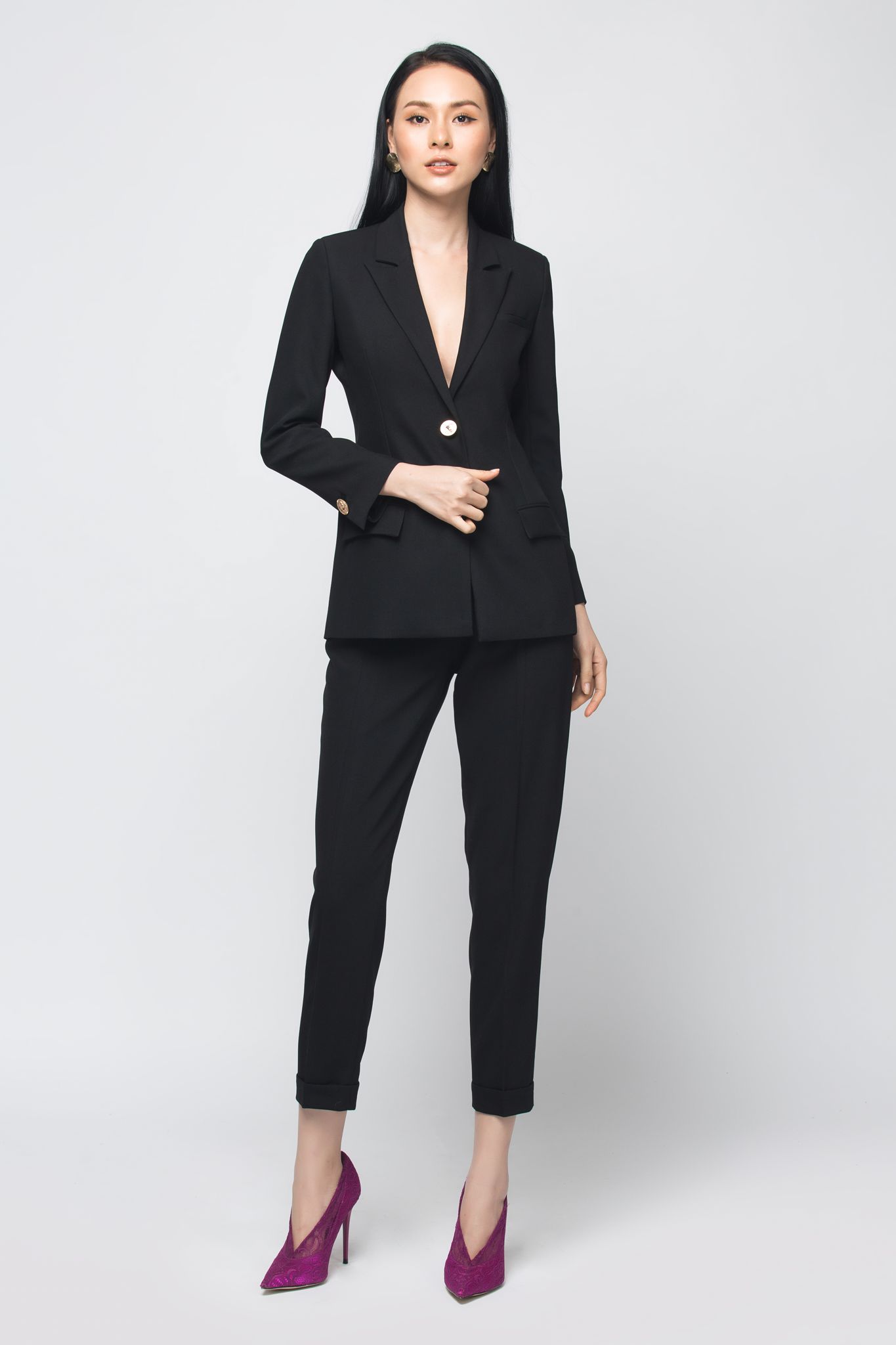 short cut suit pants