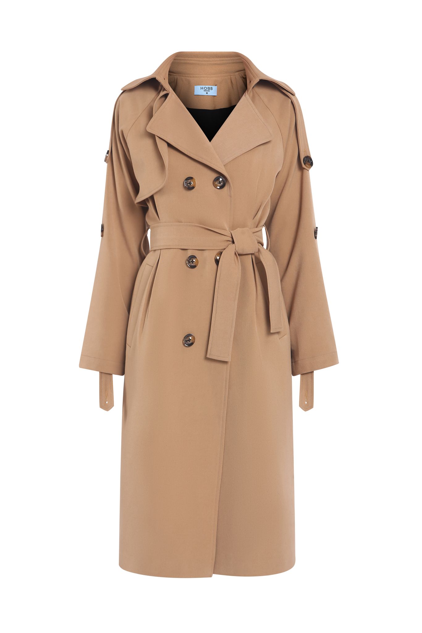 DOUBLE-BREAST COTTON TWILL TRENCH COAT | HOBB Design