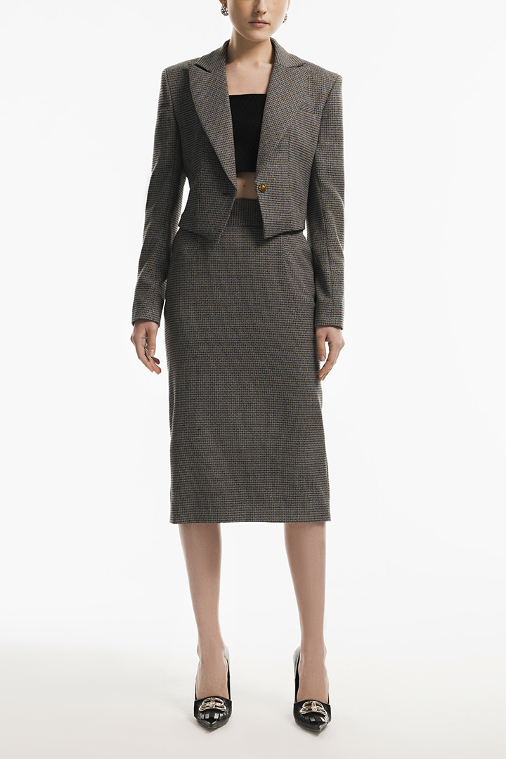 MAILEN CROPPED TWEED BLAZER | HOBB Design