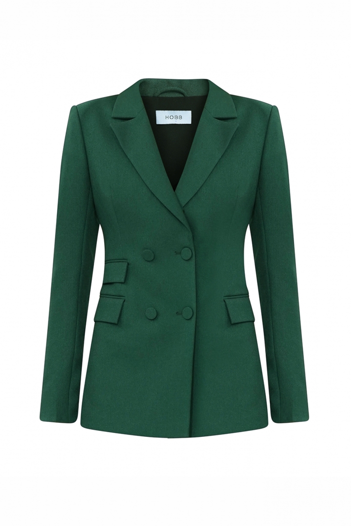 FOREST GREEN DOUBLED BREASTED SUIT JACKET | HOBB Design